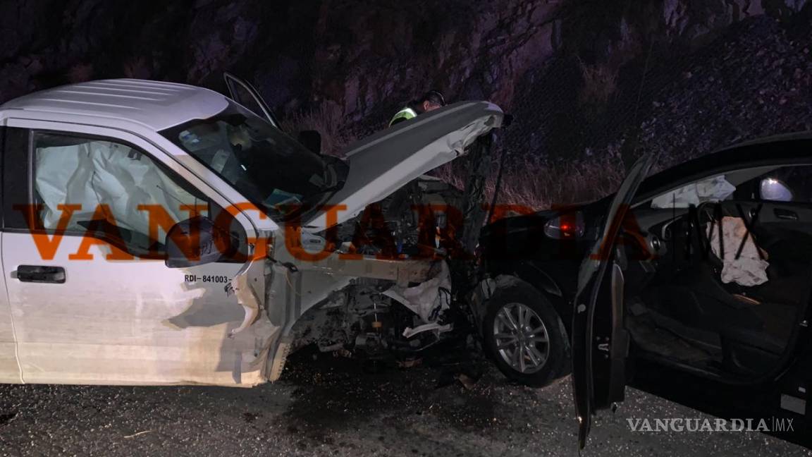 Muere una mujer y tres personas resultan lesionadas en accidente vial sobre la carretera a Monclova