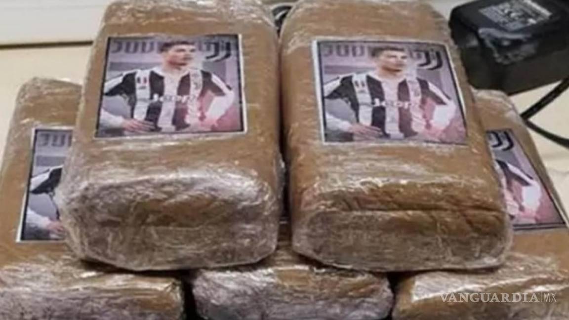 Decomisan paquetes de mariguana con la cara de Cristiano Ronaldo