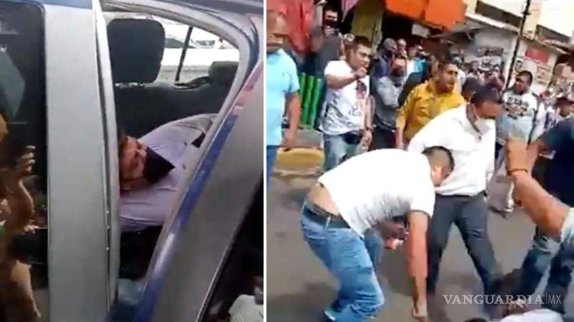 Turba furiosa baja a ladrón de patrulla para golpearlo en Tlalpan