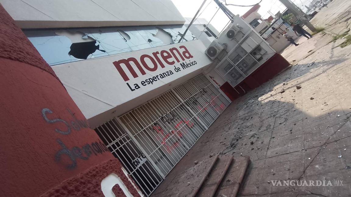 ‘Este es el primer aviso’, maestros de la CNTE vandalizaron oficinas de partidos políticos en Chiapas