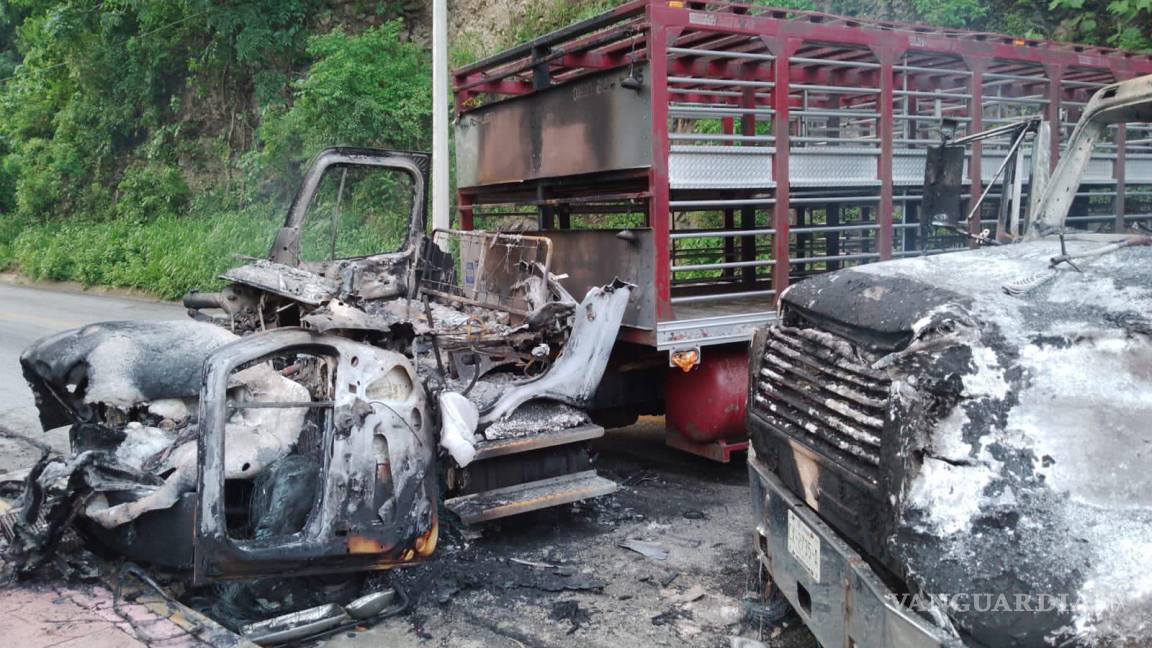 Cártel de Sinaloa habría quemado camiones en Chiapas