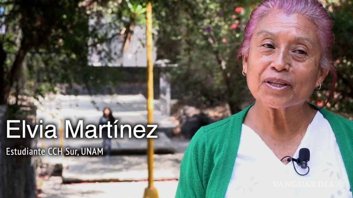 Nunca es tarde... a los 63 años ella estudia en el CCH Sur de la UNAM