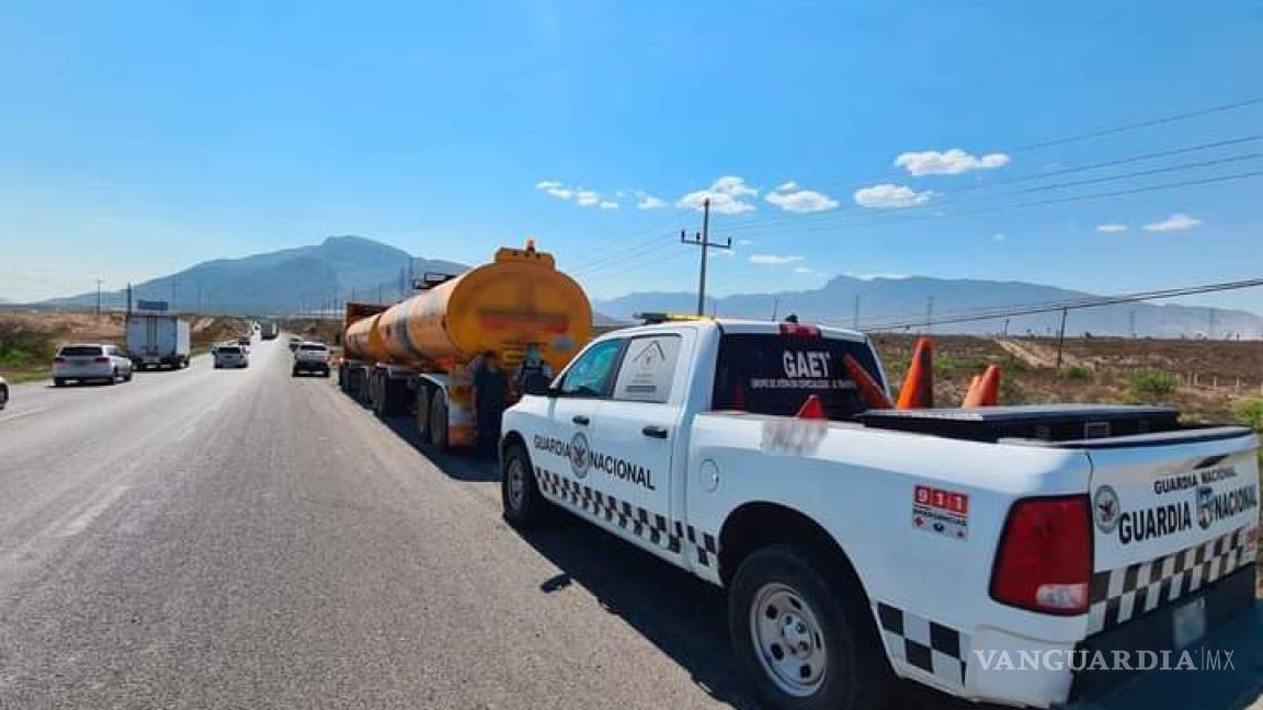 Guardia Nacional recupera 64 mil litros de hidrocarburo en Ramos Arizpe