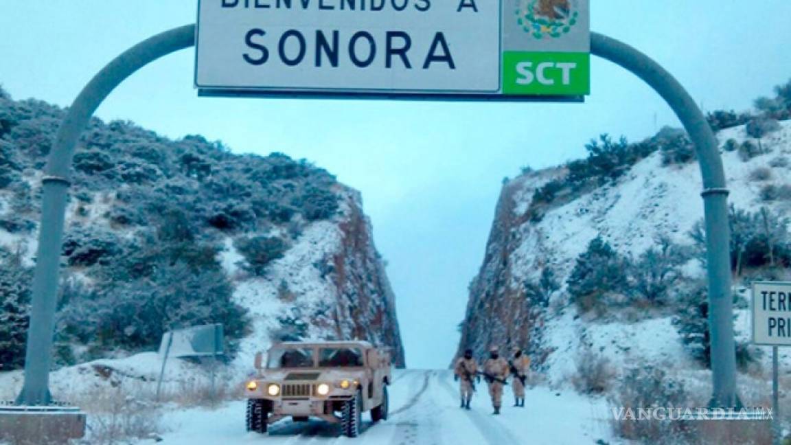 Cierran paso carretero entre Sonora y Chihuahua por nevadas