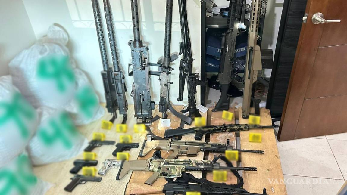 $!Cateo en Culiacán deja aseguramiento de más de 30 armas, 150 kilos de sustancias químicas y equipo táctico