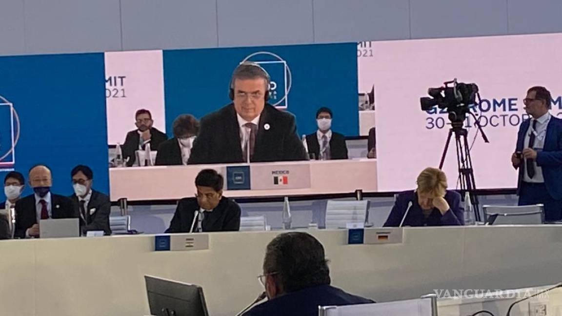 G20: Ebrard insiste en aportación de países ricos contra crisis climática