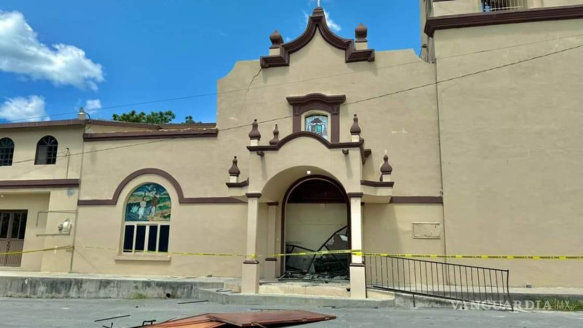 Colapsa techo de iglesia de Cerralvo, Nuevo León; no reportan lesionados