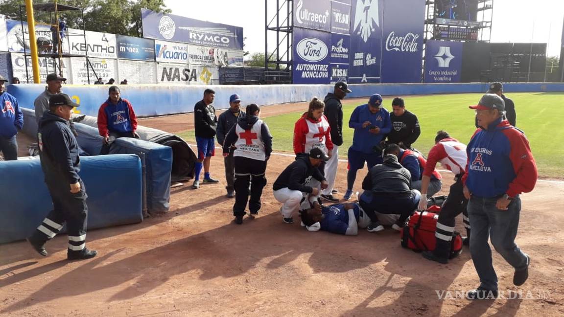 $!Jugador de los Sultanes de Monterrey sufre aparatoso accidente en la Copa Gobernador