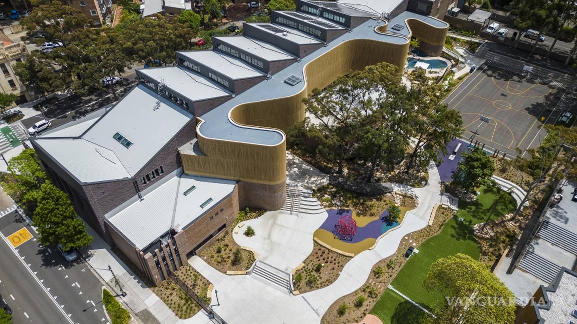 $!Vista aérea de la escuela pública de Darlington en Sidney, Australia.