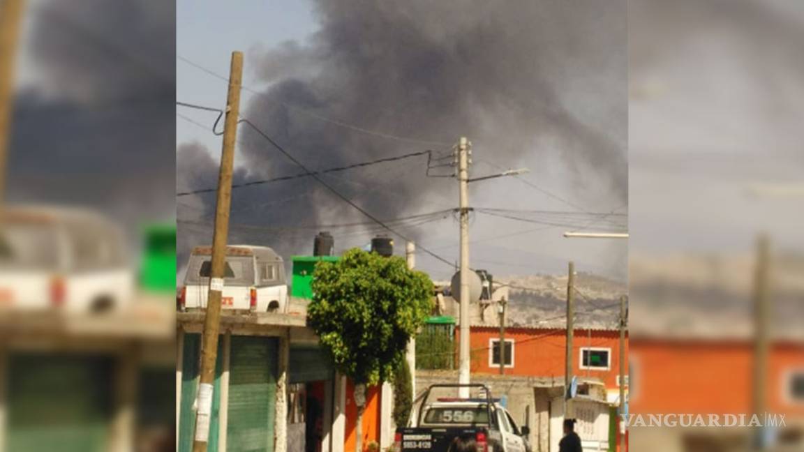 $!Reportan explosión en tianguis pirotécnico en Chimalhuacán, Estado de México