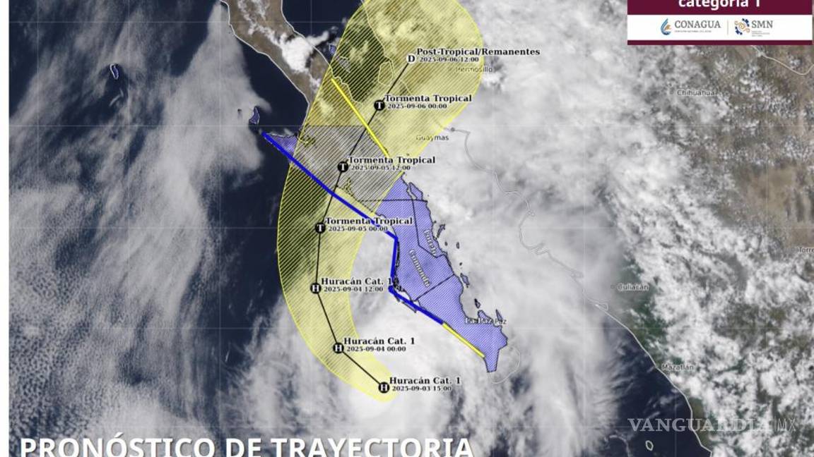 $!Huracán ‘Lorena’, en categoría 1, ¿cuál será su trayectoria por México?