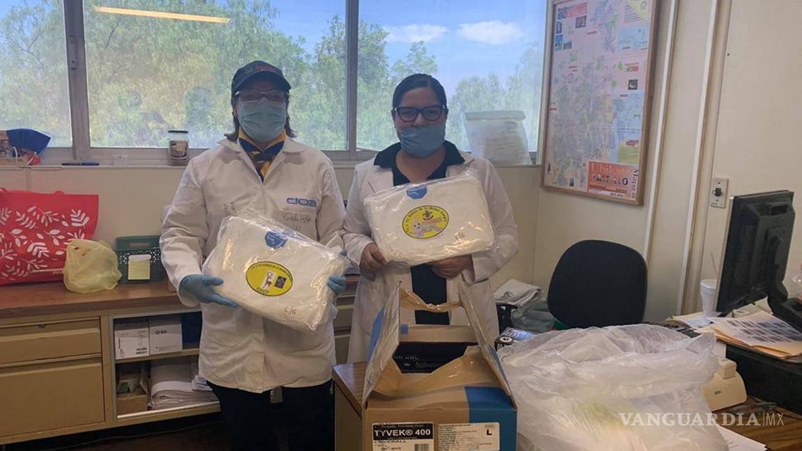 $!Grupo de scouts saltillenses dona material de protección a personal médico de clínicas de Coahuila