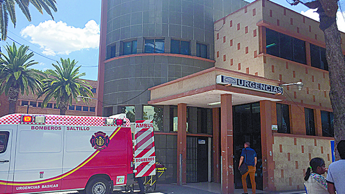 Hombre intoxicado fallece en el Hospital Universitario de Saltillo