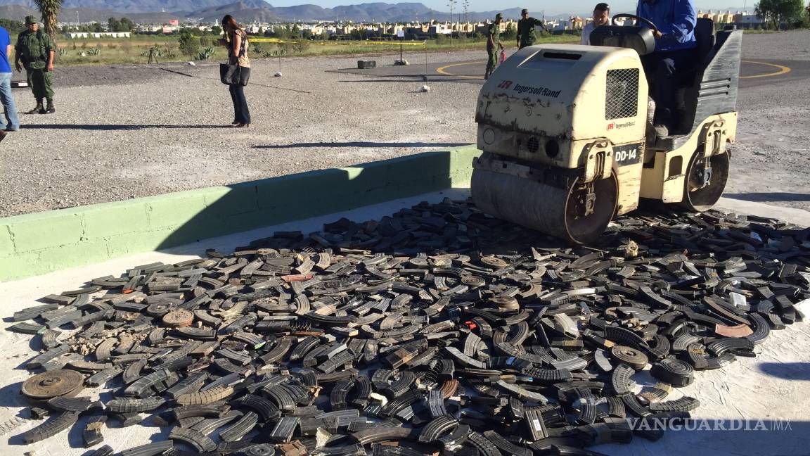 $!Sedena destruye armamento y municiones en Saltillo