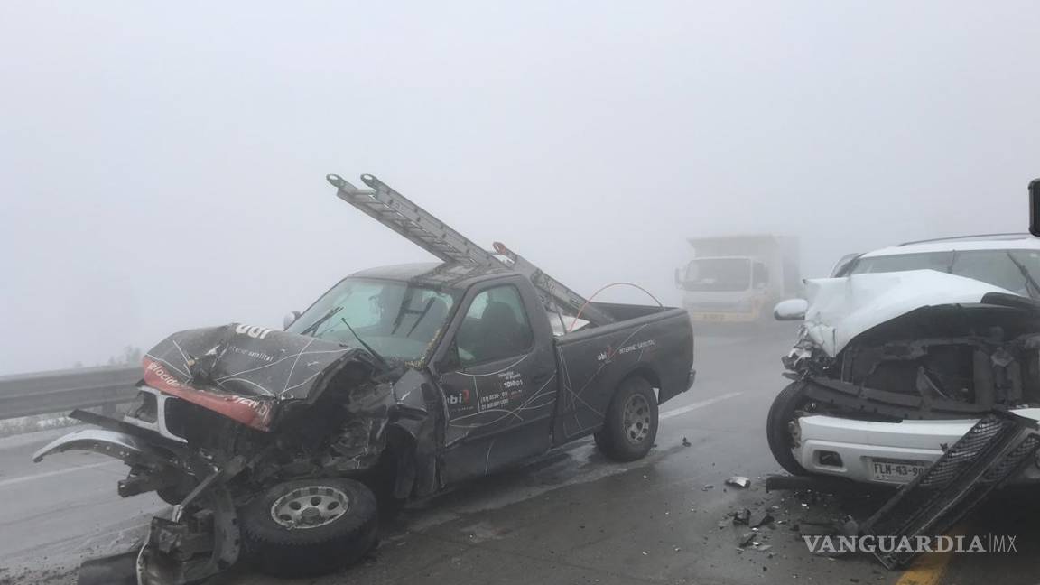 $!Accidentes paralizan la autopista Monterrey-Saltillo