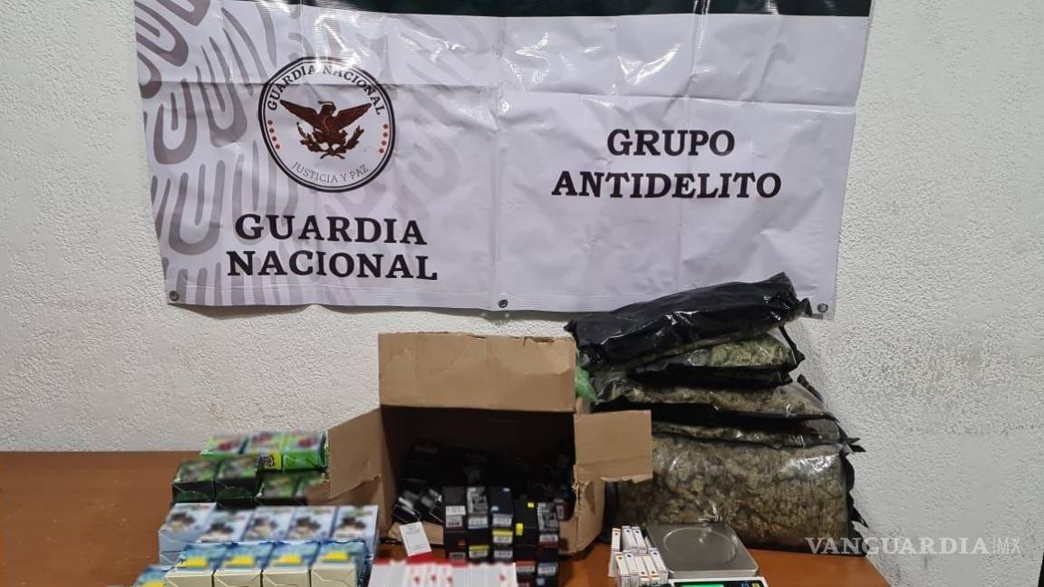 Asegura Guardia Nacional estupefacientes en la central de autobuses de Saltillo