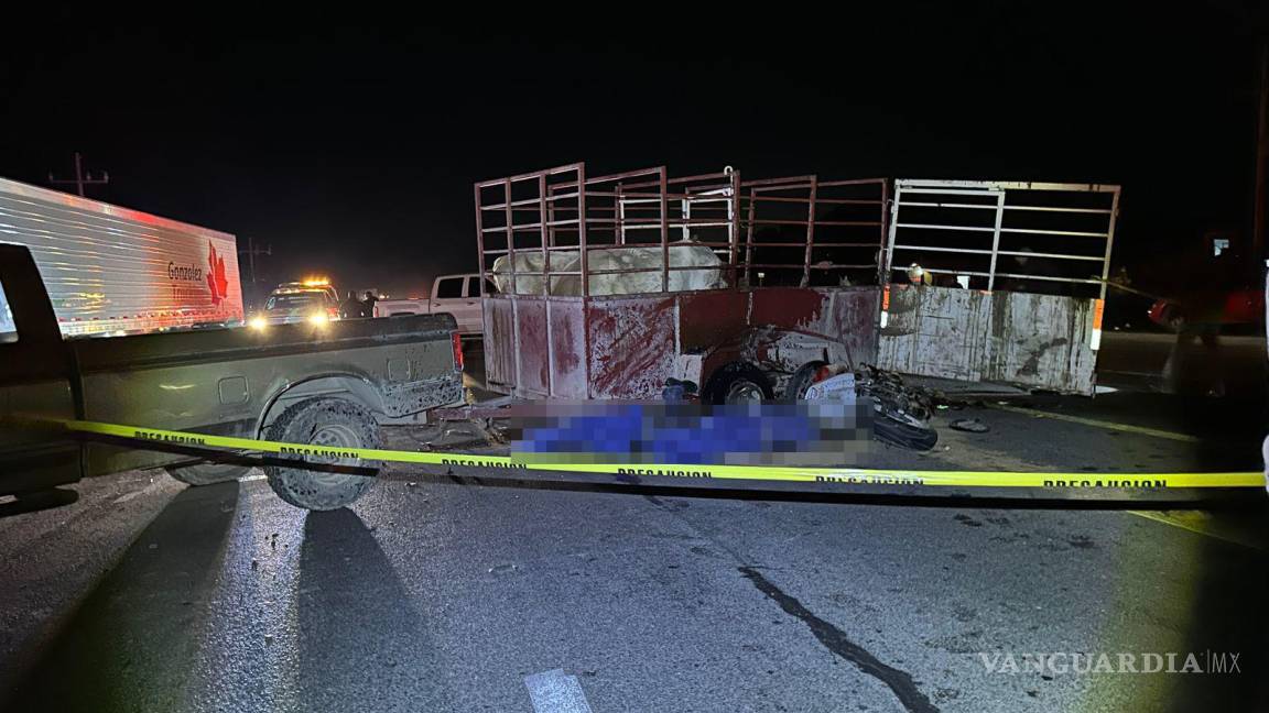 Mueren dos personas en accidente de motocicleta en la carretera Saltillo-Zacatecas