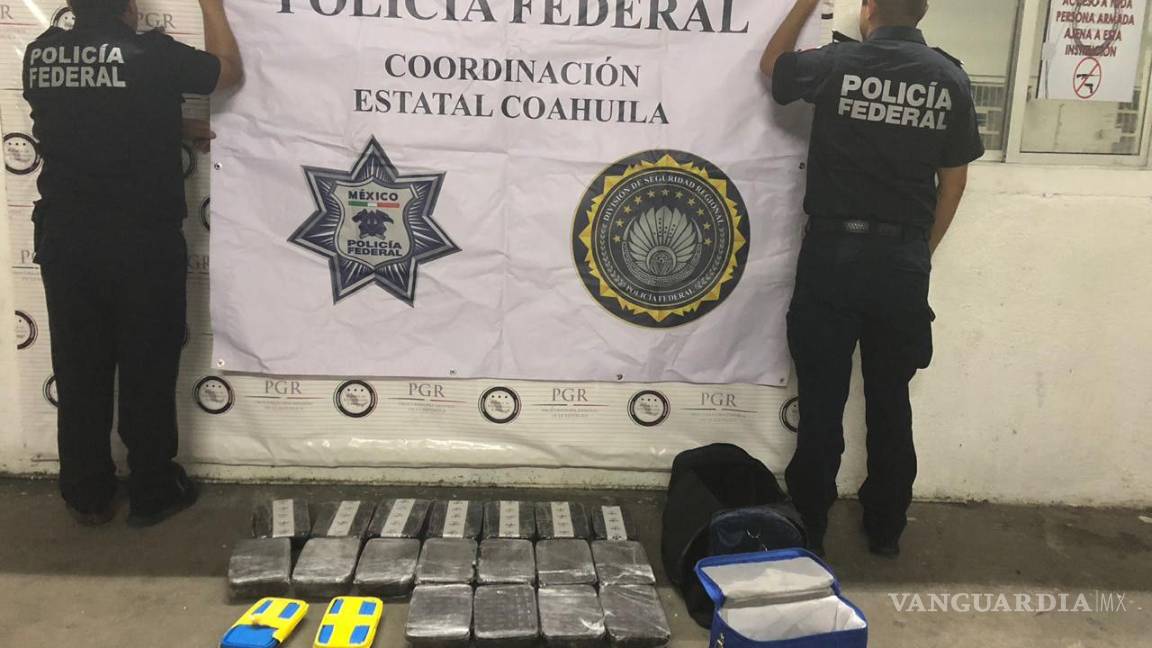 $!Decomisan droga por 9 millones de pesos en camión de pasajeros en Saltillo