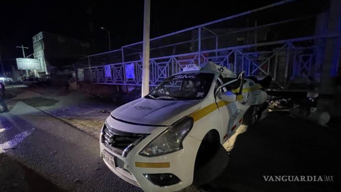 $!El taxista terminó ileso.