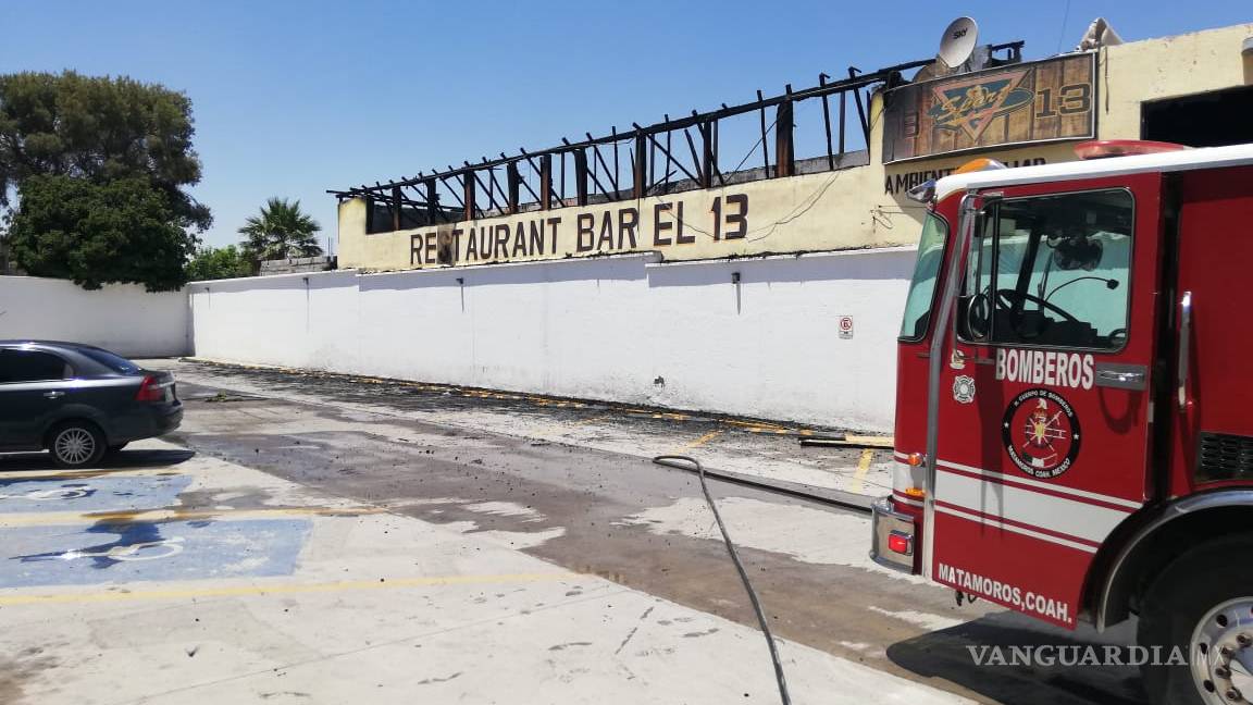Se quema “Bar el 13” en Matamoros, Coahuila