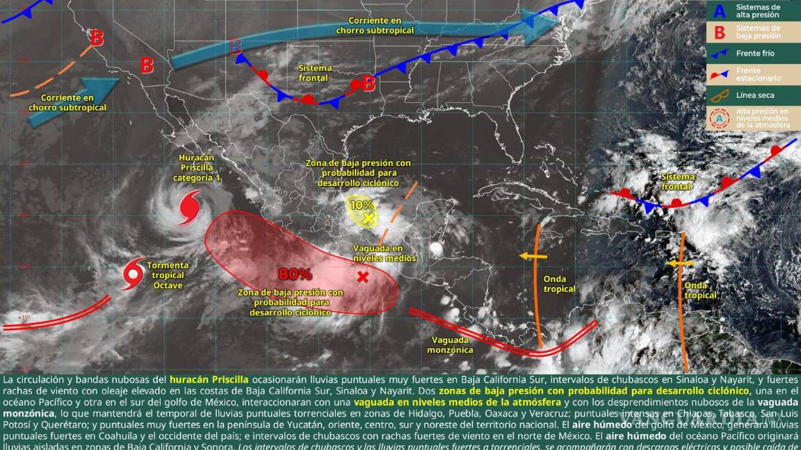 $!El Servicio Meteorológico Nacional informó sobre lluvias y vientos con rachas de hasta 60 km/h en varias regiones de Coahuila.