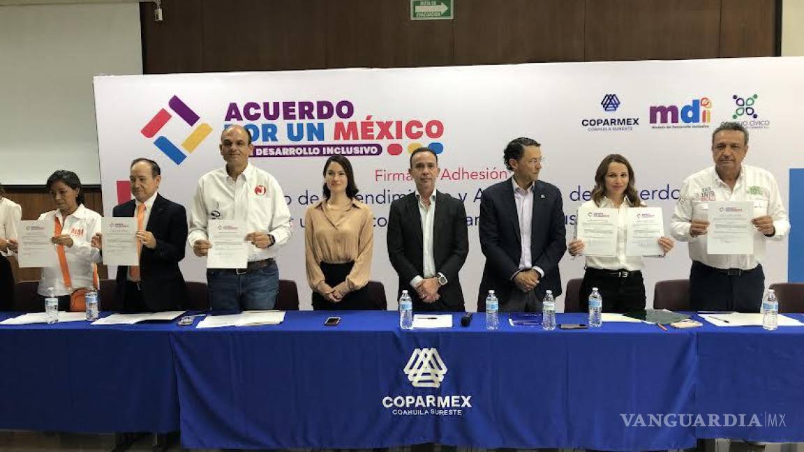 Se comprometen candidatos a diputados y senadores por Coahuila a legislar por un México con desarrollo inclusivo