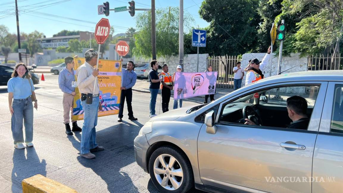 Torreón: Realizan intervención por el Día Internacional de la Educación Vial (video)