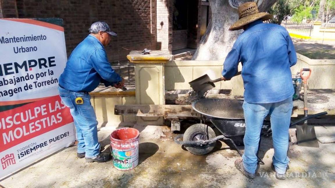 Trabaja Gobierno de Torreón en mantenimiento permanente a la Alameda Zaragoza