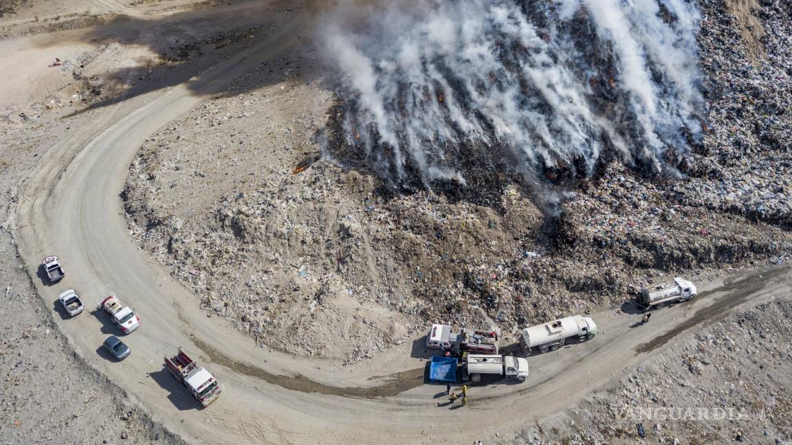 Descarta Protección Civil de Saltillo peligros por incendio en relleno sanitario