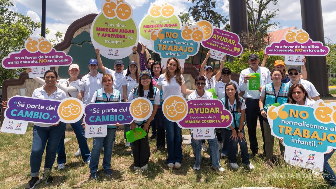 ‘Niños en la escuela, no en la calle’; campaña contra el trabajo infantil en Saltillo