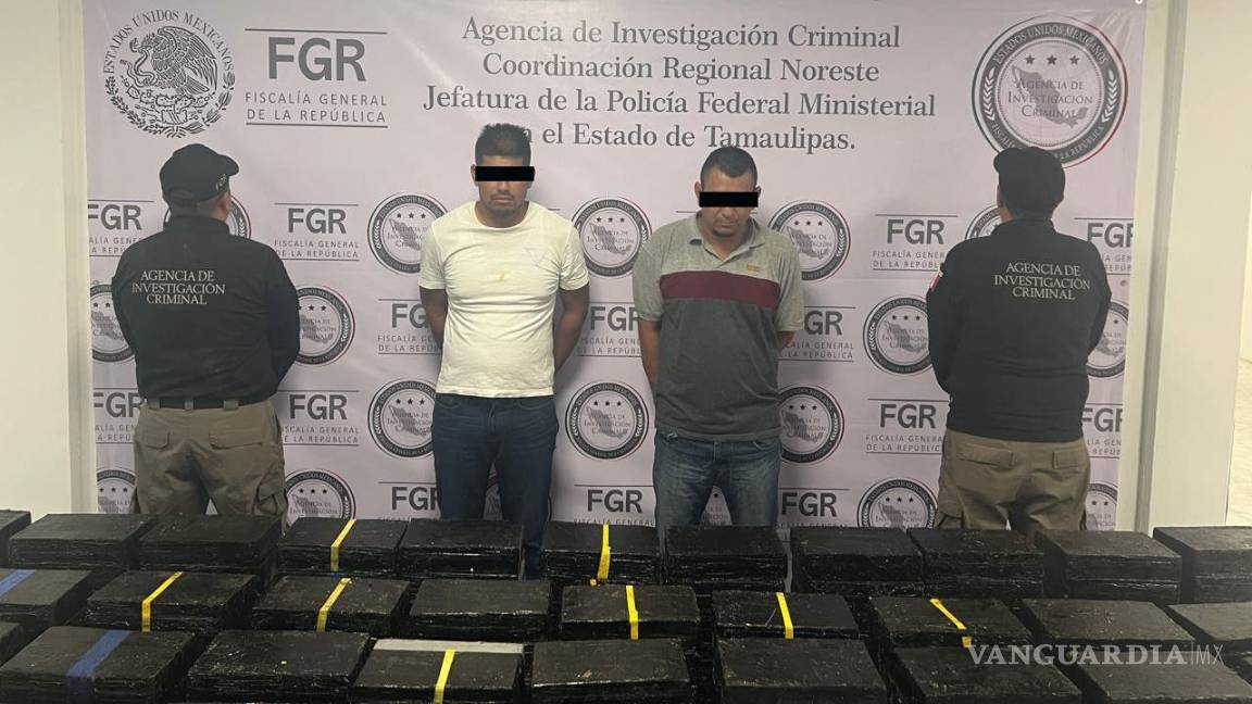 Detienen a dos hombres con cargamento de más de 700 kilos de metanfetaminas en Tamaulipas