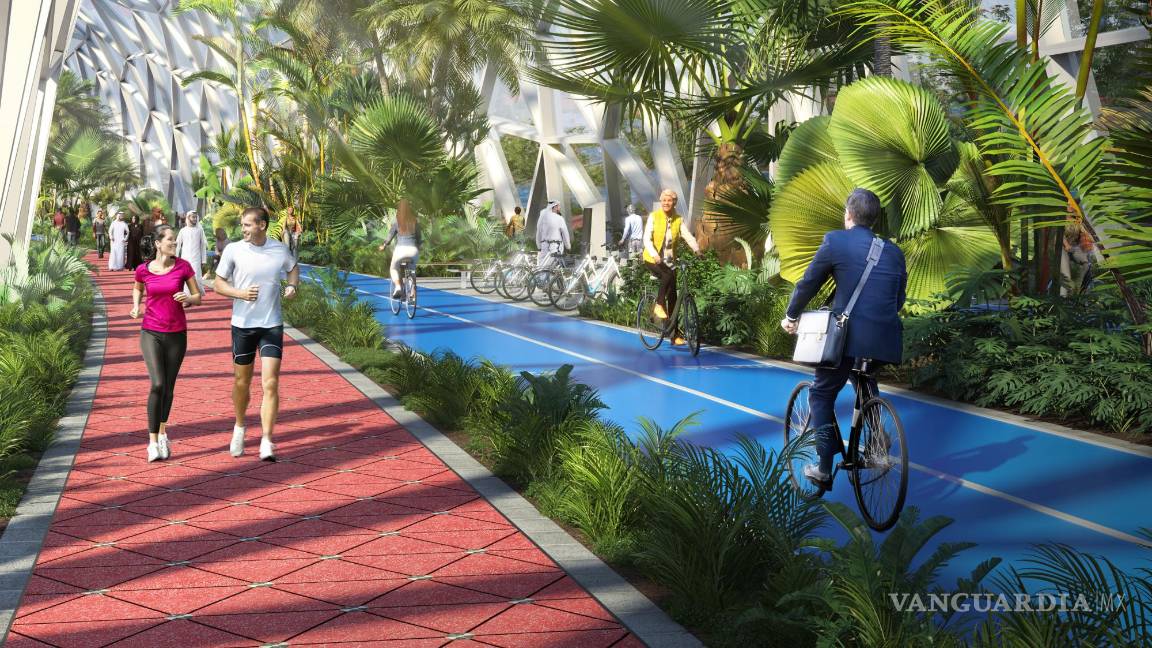 $!Deportistas y ciclistas en el interior de ‘The Loop’, en Dubái.