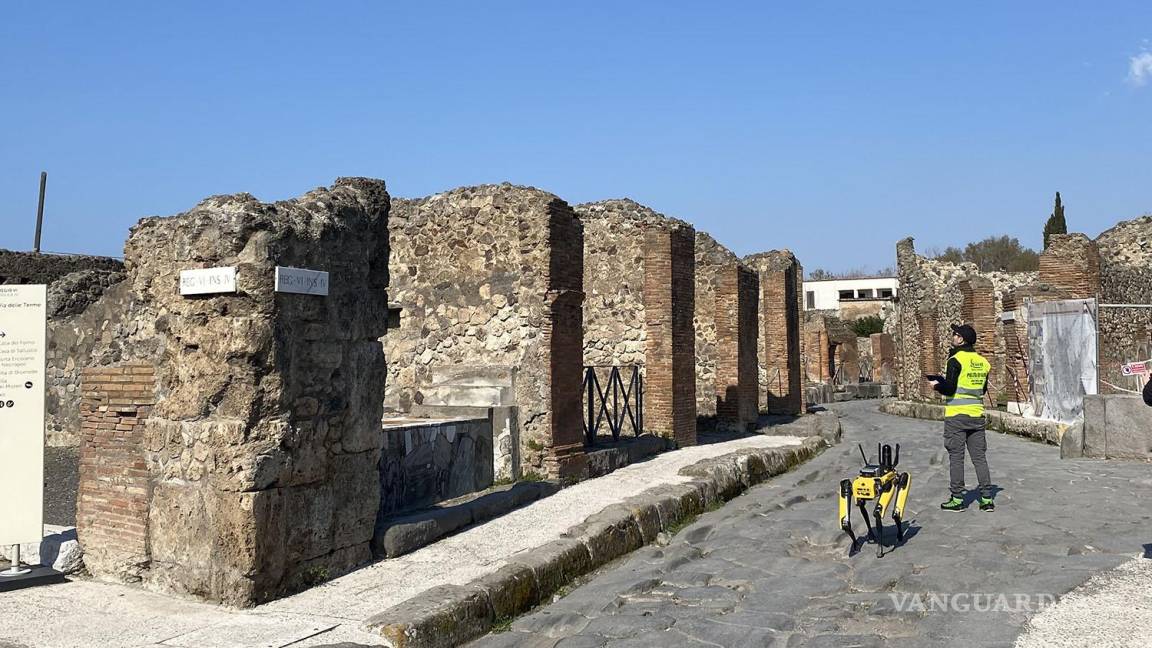 $!El Parque Arqueológico de Pompeya (sur de Italia), la ciudad sepultada por la erupción del Vesubio en el año 79, cuenta con “Spot”, un pequeño robot.