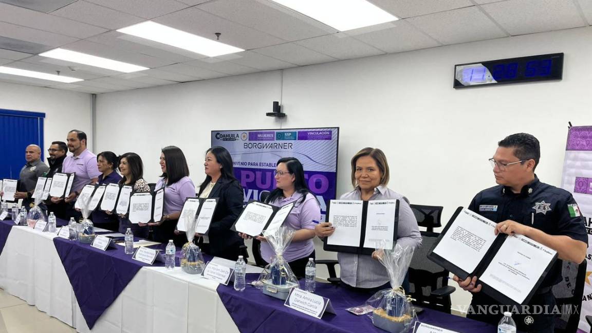 $!La integración de la empres a los Puntos Violeta, responde a la ampliación de red de seguridad para las mujeres en el estado.