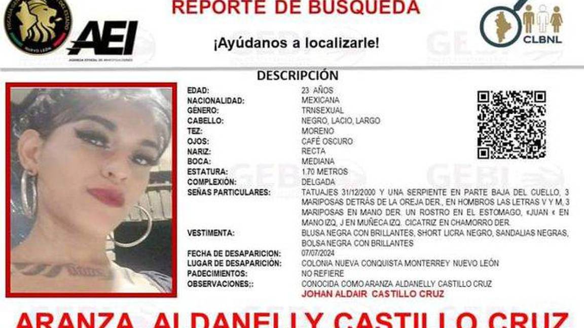 $!Marchan en Monterrey para exigir acciones para localizar a joven trans