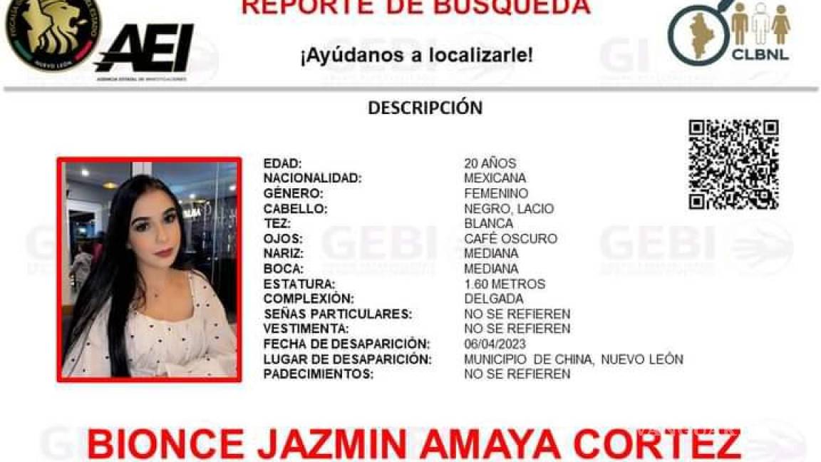 Amigos de joven desaparecida en Nuevo León no dan pistas de su paradero