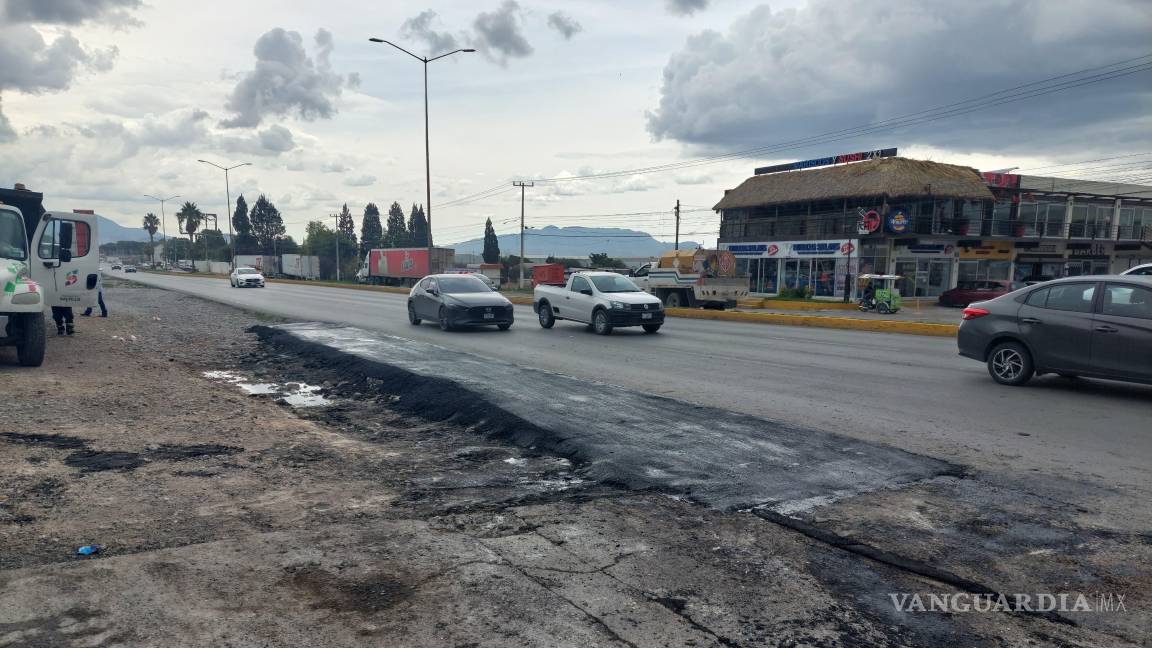 Avanza la ampliación de carriles en el bulevar Valdés Sánchez, en Saltillo