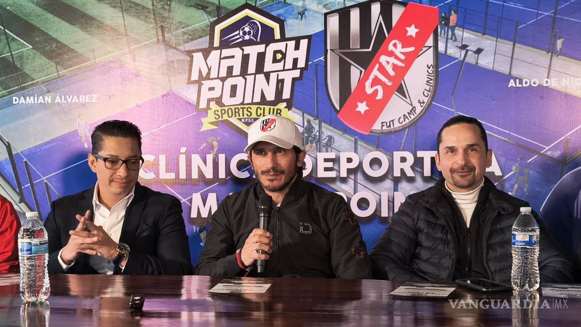 Damián Álvarez y Aldo De Nigris invitan a niños y jóvenes saltillenses a su clínica deportiva en Match Point