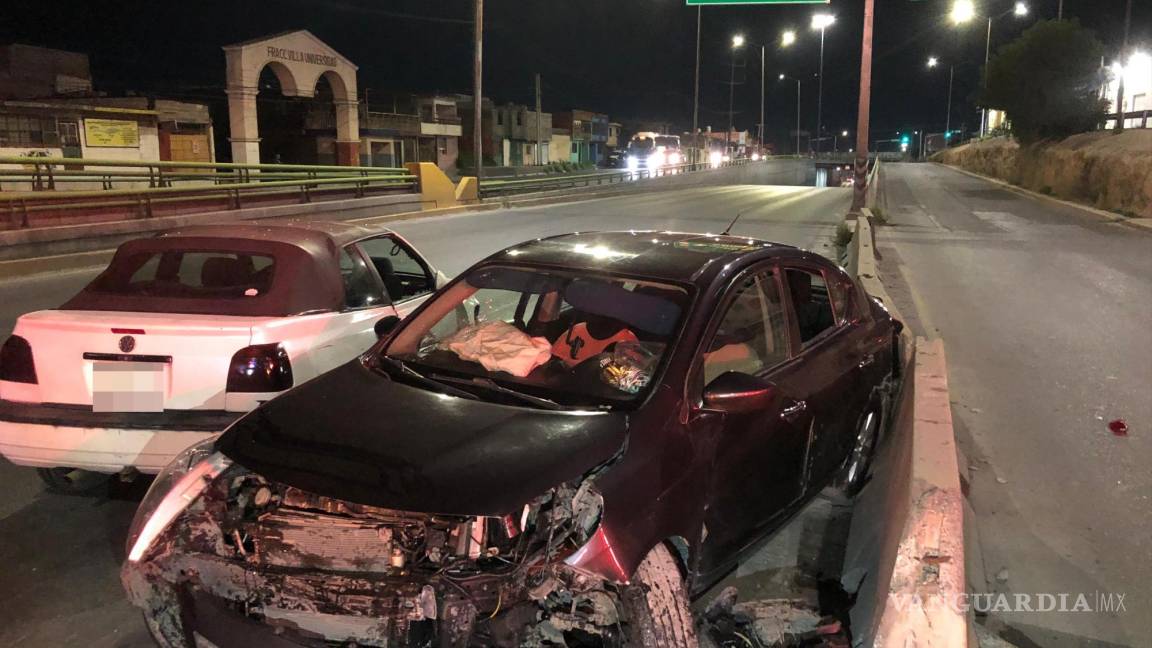 Tres vehículos terminan dañados durante accidente al sur de Saltillo