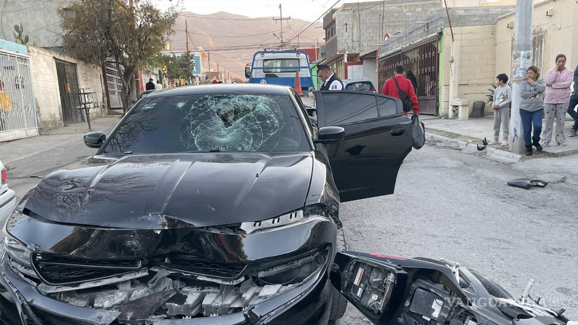 Joven embiste a motociclista y lo deja lesionado, en Saltillo