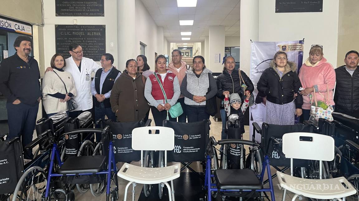 Club Rotario de Saltillo realiza donación de aparatos ortopédicos a solicitantes del Hospital Universitario