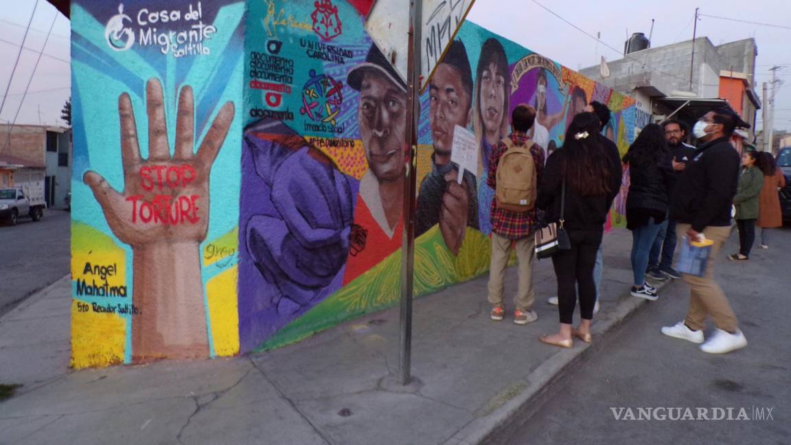 Con mural pintado en la Landín de Saltillo, hacen conciencia sobre la tortura