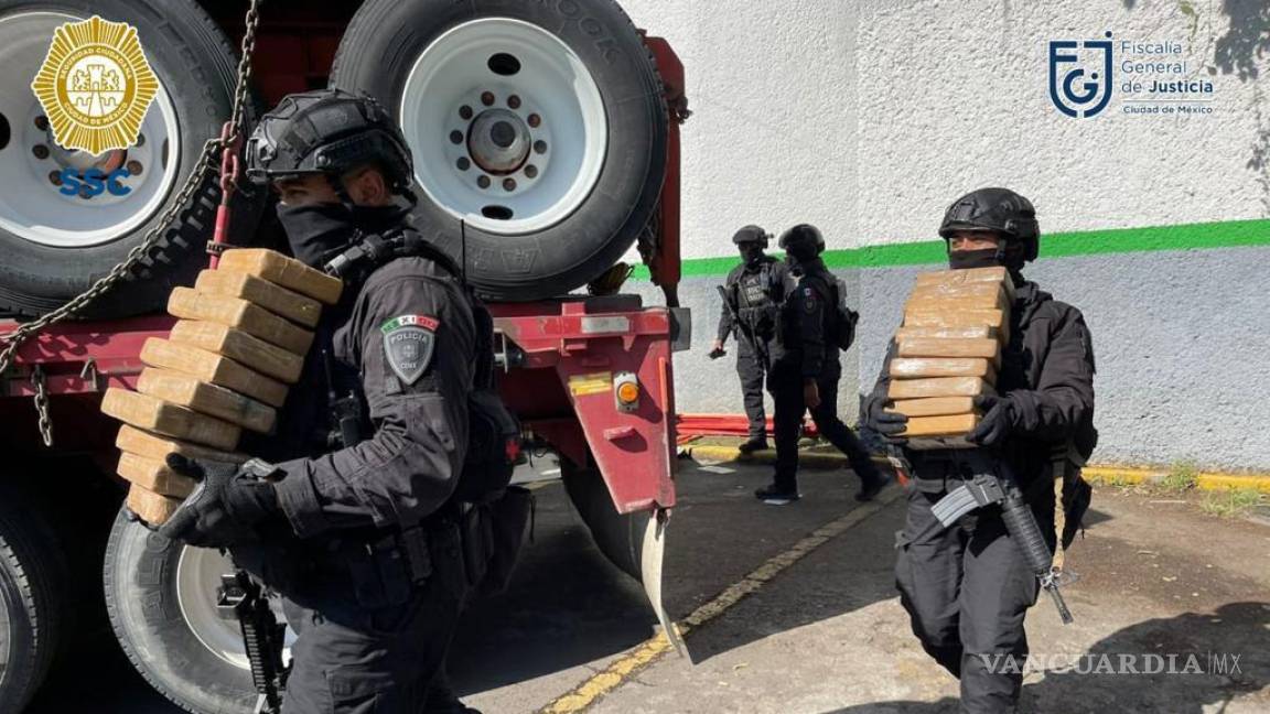 Aseguran 1.6 toneladas de cocaína que se dirigía a Tepito; el mayor decomiso de droga en CDMX