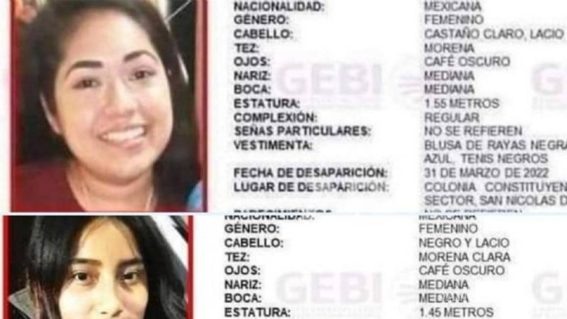 Yolanda y Celeste tienen más de un mes de desaparecidas, en Nuevo León