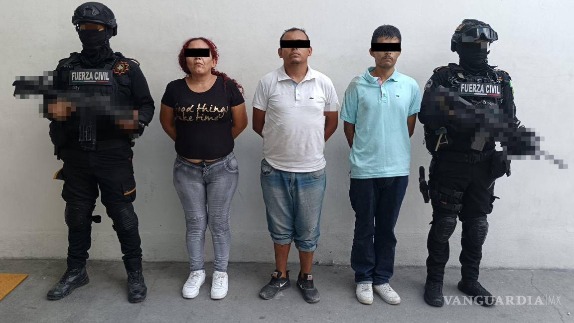 Detienen a tres adultos y un menor con más de 100 dosis de droga, en Nuevo León