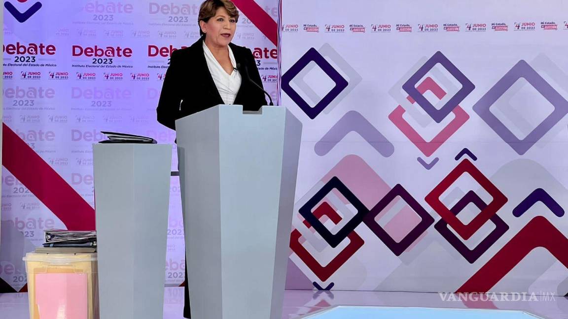 Tras el debate en Edomex, Delfina Gómez califica su participación con 8, porque ‘le faltó precisar’