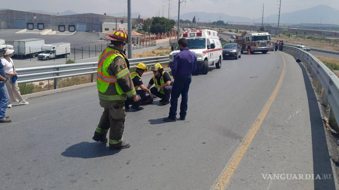 Fallece motociclista tras accidente en la carretera Zacatecas-Saltillo; provoca congestión vial