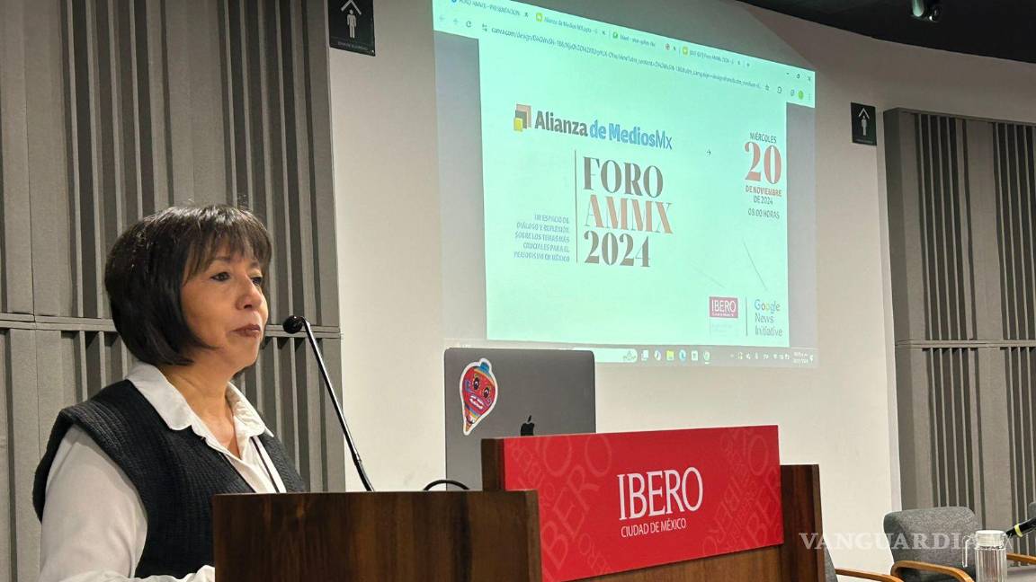 $!Martha Ramos, presidenta de la Alianza de Medios MX, durante la inauguración del foro.