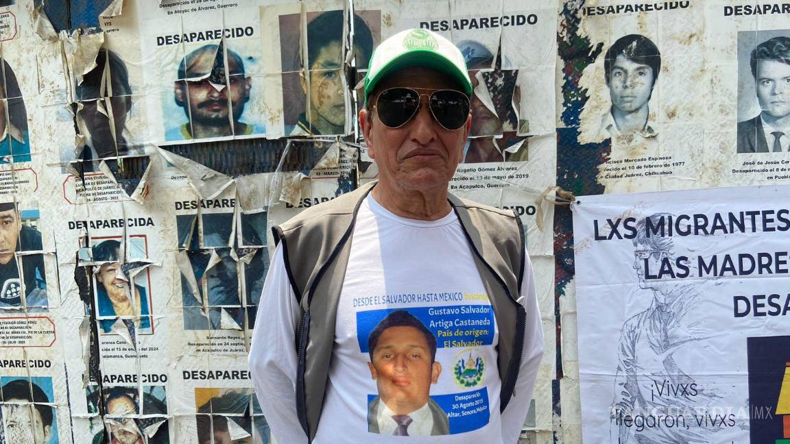 $!Salvador Antonio Artiga Morales viaja constantemente desde El Salvador a México para acudir a las brigadas de búsqueda.
