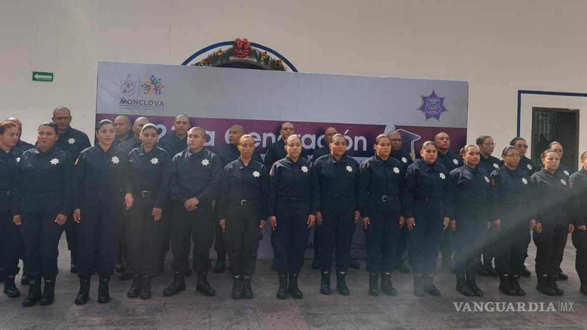 Tiene Seguridad Pública de Monclova nuevos elementos; se gradúan 30 de la Academia de Policía